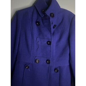 Georgiou Studio Pea Coat Women’s Small Preppy Academia Soft Fabric Classic Chic